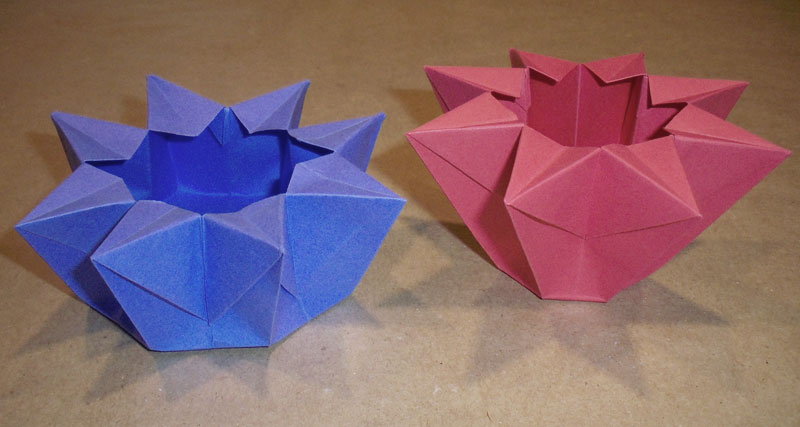 8 Cornered Baskets made from copy paper