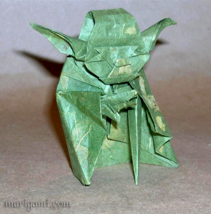 Kawahata's Jedi Master Yoda folded with Mulberry paper