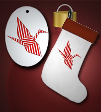 Crane Holiday ornaments